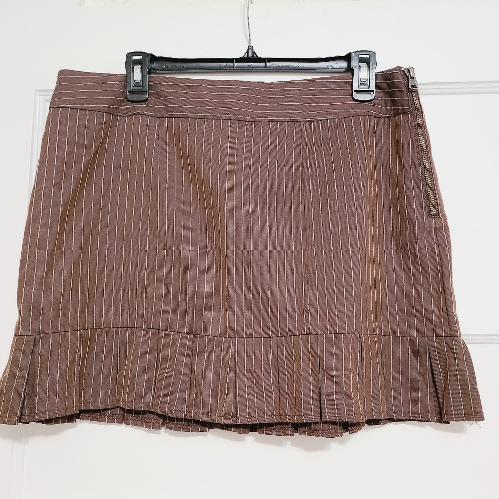 Nanette Lepore striped cotton blend mini skirt
